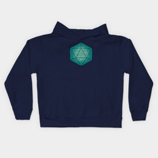 Ice Dragon Scale D20 Kids Hoodie